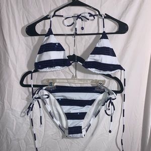 Victoria Secret Large Striped Bikini